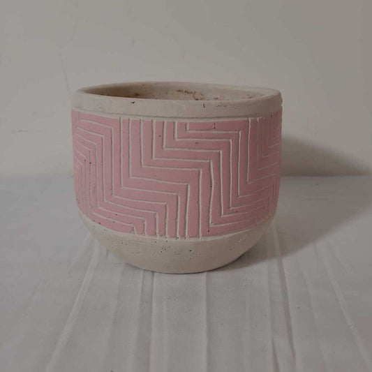 PINK CEMENT POT