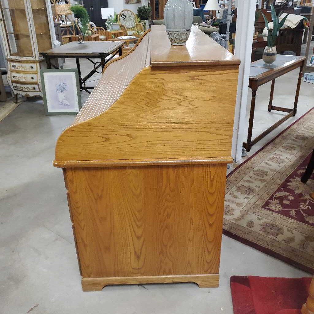 OAK ROLL TOP DESK