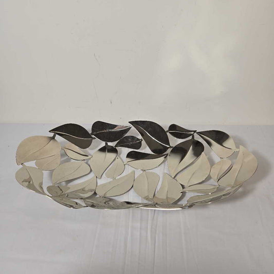 CHROME LEAF DISH