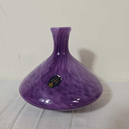 PURPLE GLASS BUD VASE