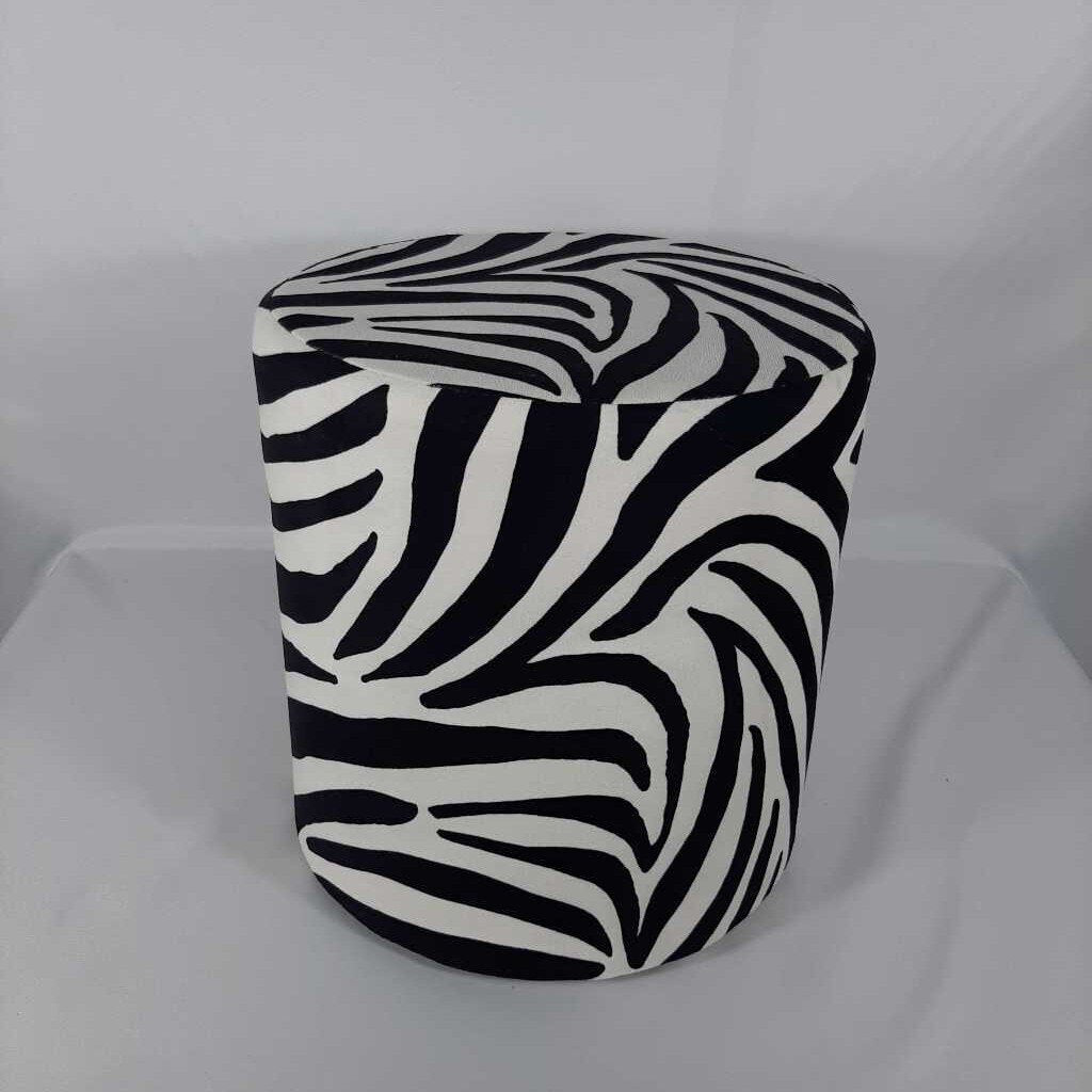 NEWLY MADE - ZEBRA PRINT OTTOMAN