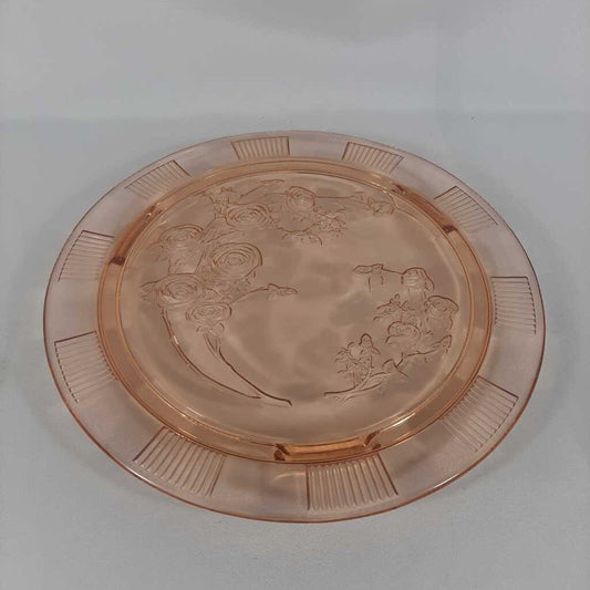 PINK ROSE FOOTED TRAY