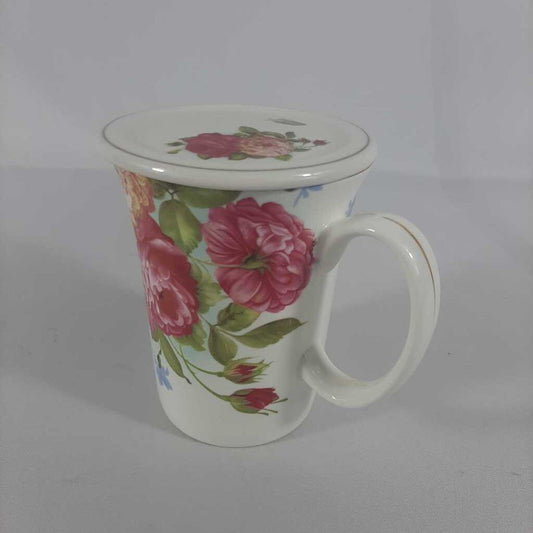 LIDDED BONE CHINA MUG