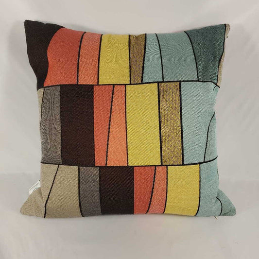 DOWN FILLED COLOUR BLOCK PILLOW