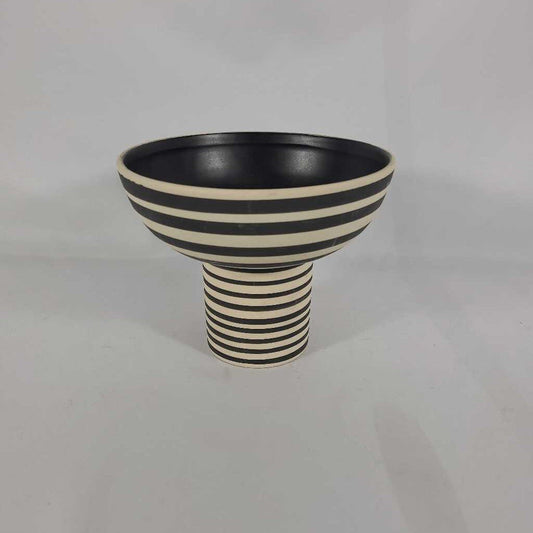 BLACK & WHITE STRIPED BOWL