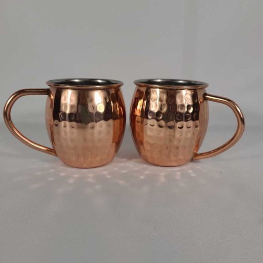 PAIR COPPER MULE MUGS