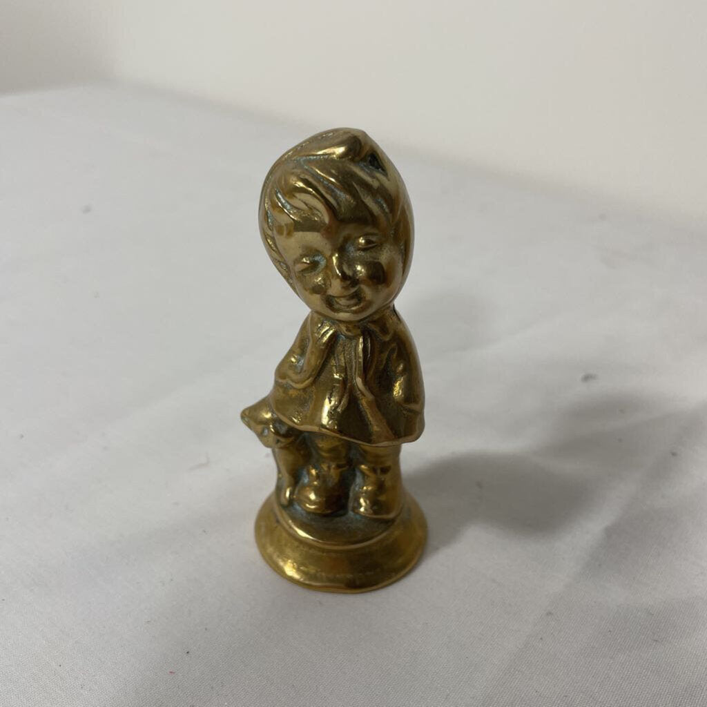 RIVERSIDE BRASS FIGURINE - GIRL WITH CAT