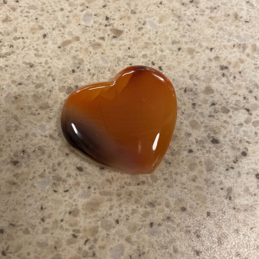 CARVED HEART - CARNELIAN