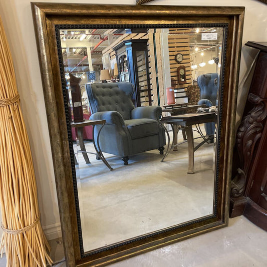 AGED GOLD BEVELED MIRROR