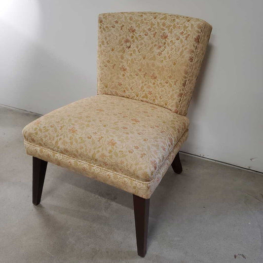 GOLD & PINK ARMLESS CHAIR