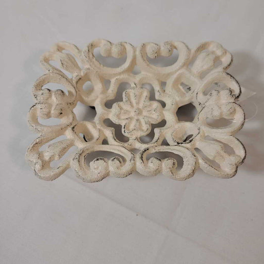 Cream Cast Iron Soap Dish