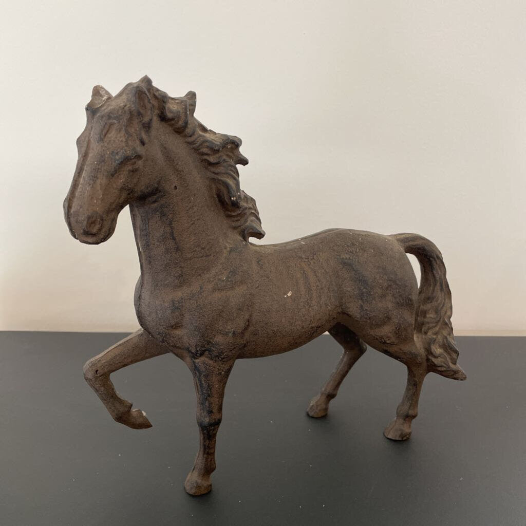 CAST IRON PRANCING HORSE