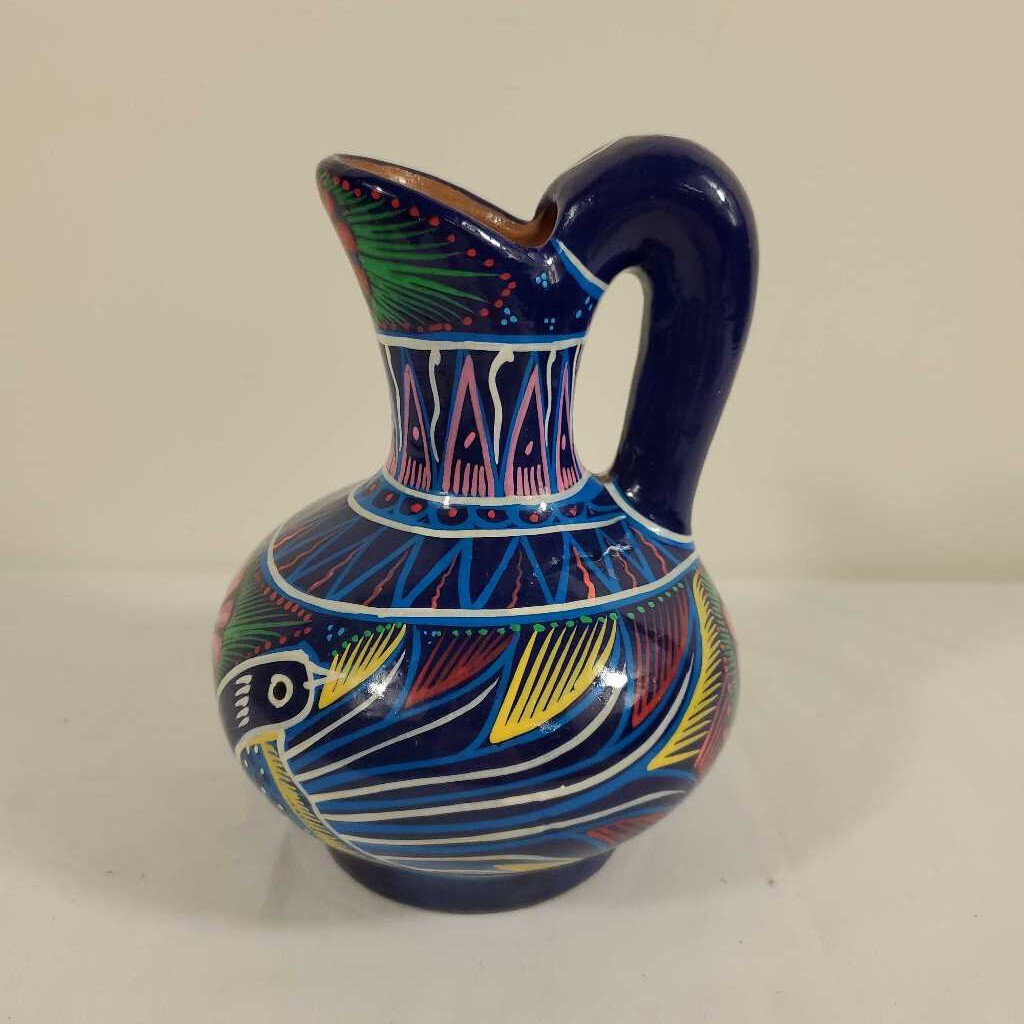 HAND PAINTED POTTERY PITCHER