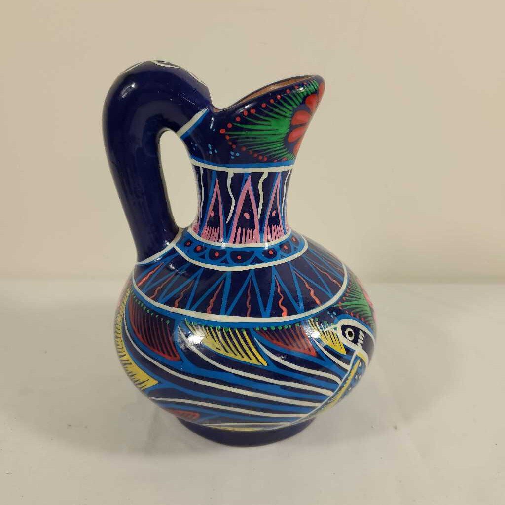 HAND PAINTED POTTERY PITCHER