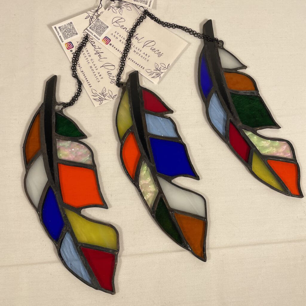 STAINED GLASS FEATHER