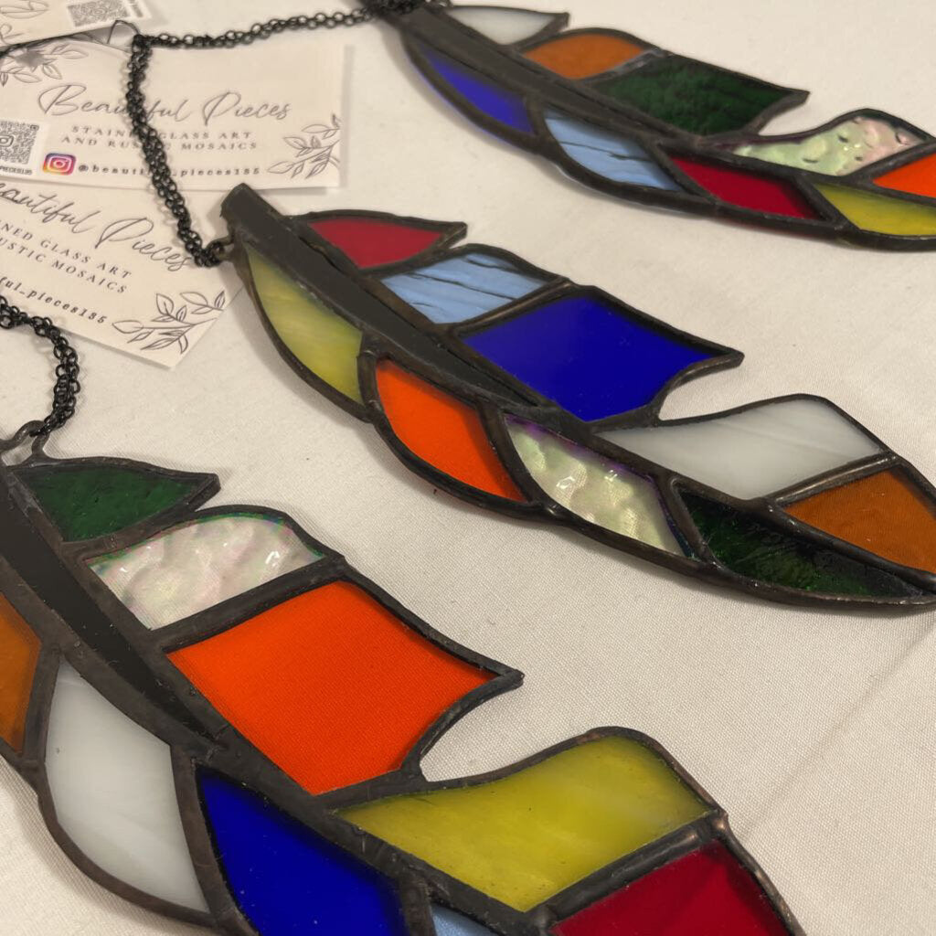 STAINED GLASS FEATHER