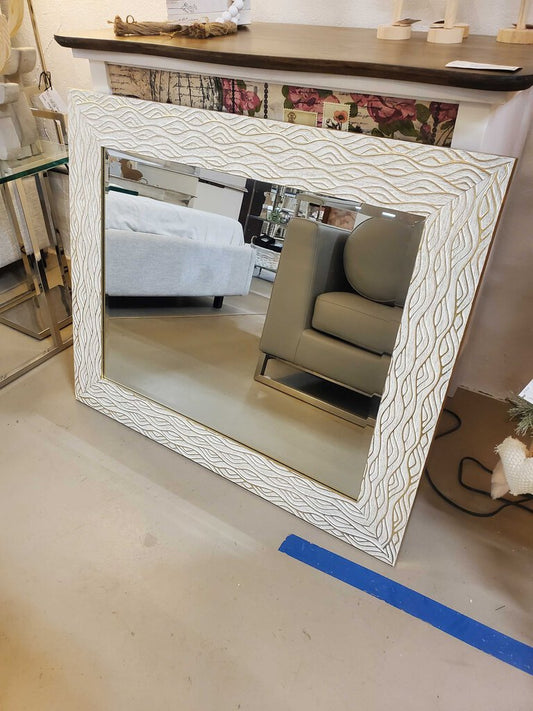 GOLD WAVE FRAMED MIRROR