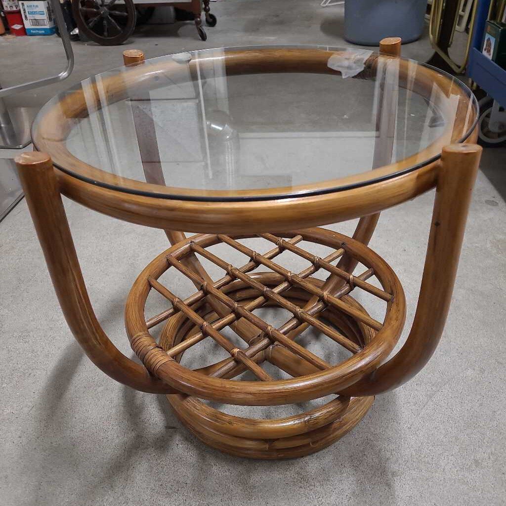 RATTAN SIDE TABLE