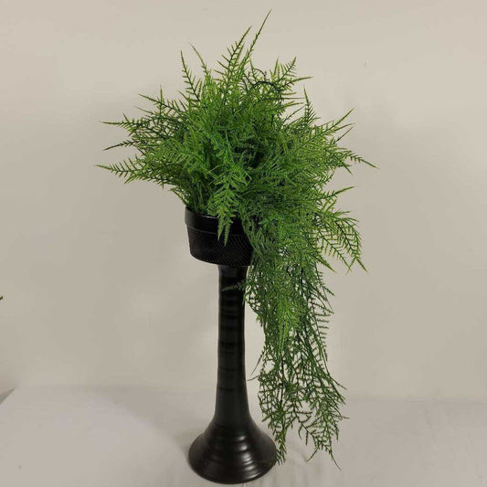 LG BLACK SLENDER BASE W/HANGING FERN