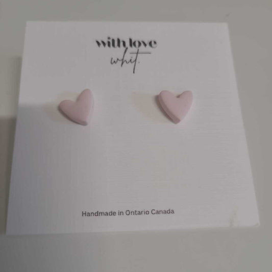 Heart Stud - Light Pink