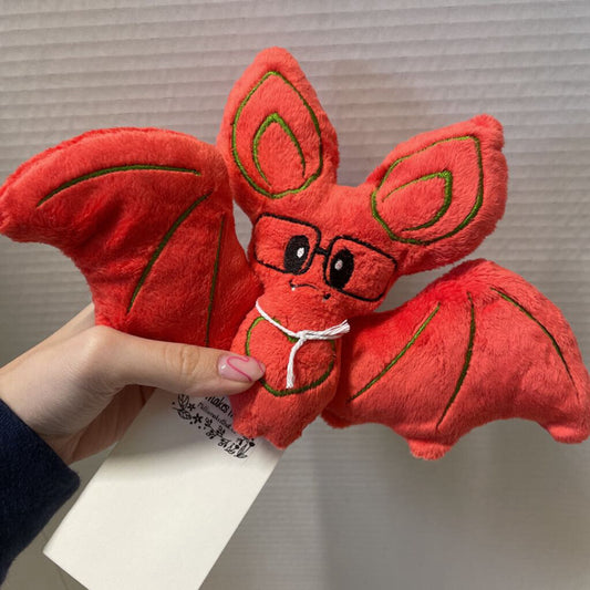 Red Minky Plush Bat