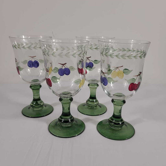 S/4 FRENCH GARDEN GOBLETS