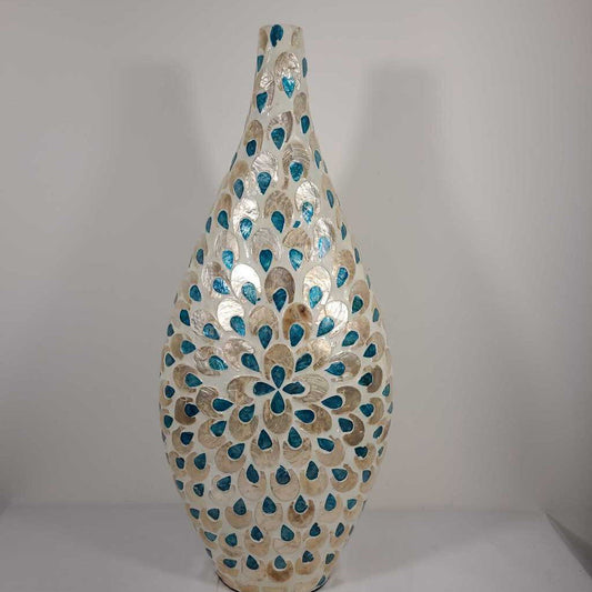 26" VASE WITH SHELL INLAY