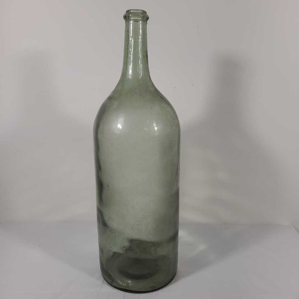 TALL GREEN GLASS BOTTLE