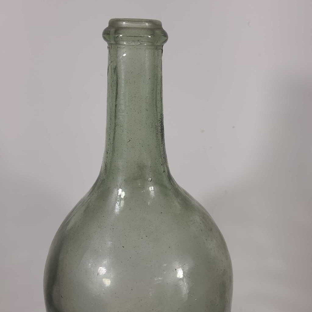 TALL GREEN GLASS BOTTLE