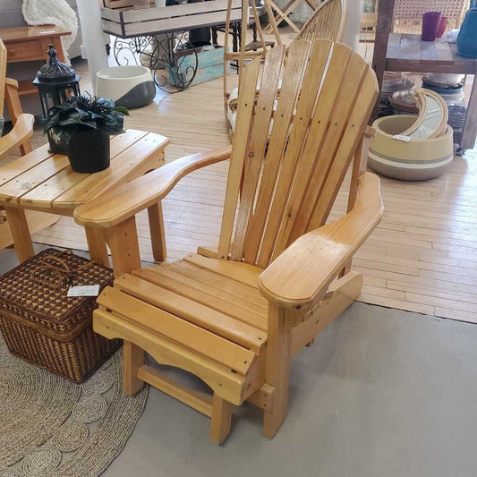 PINE MUSKOKA CHAIR W/FOLD OUT FOOTREST