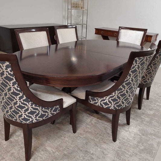 BERNHARDT DINING TABLE 6 CHAIRS